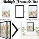 16x24 Picture Frame Set of 2, Black Photo Frames High Transparent Wall Gallery Desktop Horizontal Vertical for Canvas Collage Photo Poster Certificate 16 x 24 inches