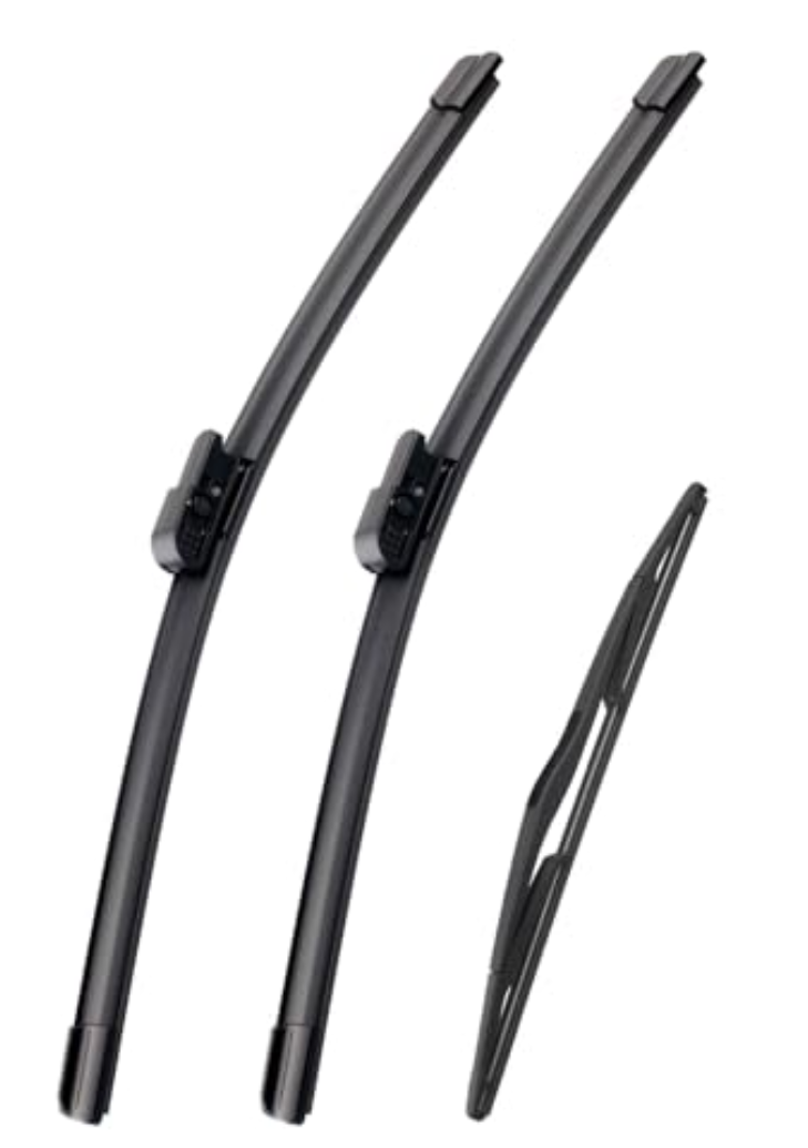 HRSNO 21"+21" Windshield Wipers With 14" Rear Wiper Blade Sets Automotive Replacement for Land Rover Discovery 1999-2004,Easy For Installation (Pack of 3), Packaging May Vary