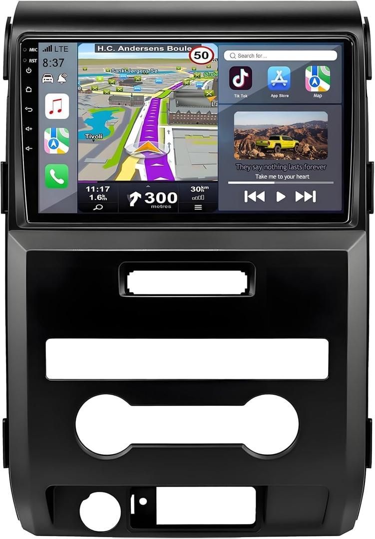 for Ford F150 Radio Upgrade 2009-2012: Android 14 Car Stereo with Wireless CarPlay & Android Auto - 9 Inch Touchscreen GPS Navigation Head Unit with Bluetooth 4+64G
