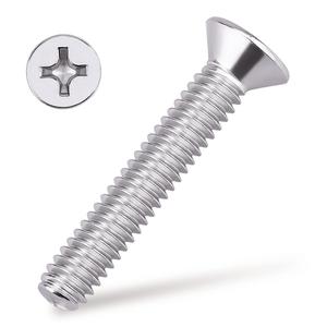 #10-24 x 1-1/2" Flat Countersunk Head Machine Screws, Phillips Drive, 304 Stainless Steel 18-8, Full Thread, Coarse Thread UNC, 50 PCS