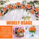 Ovveroche 8 Pack Orange Peonies Artificial Flowers, Fall Fake Silk Hydrangea Bouquet for Bridal Wedding Home Table Decor Reusable Dining Opening Ceremony Birthday Arrangement Faux Floral