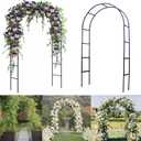 Garden Arch Trellis for Climbing Plants Outdoor - 4.6 * 7.8Ft, 100% Metal Sturdy Garden Arbor with Rust-Proof Coating, Garden Arch for Climbing Plants, Party Wedding Arch Decoration