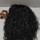 Curly Headband Wig for Women, 20 Inch Wear and Go Glueless Wigs Deep Wave Wig Half Wig As Human Hair with 1 Headband, 180% Density Synthetic Wigs None Lace Front (Black #1B)