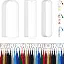 30PCS Acrylic Bookmark Blanks with Colorful Tassels – Clear Acrylic Bookmarks for DIY Crafts, Custom Painting & Vinyl Projects, Transparent Rectangle & Round Bookmark Blanks for Gift Tags (3 Shapes)