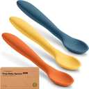 KeaBabies Silicone Baby Spoons, Self Feeding 6-12 months - 3-Pack Baby Weaning Eating Utensils, Toddler First Food Training Spoon, Infant, Kids Feeding Supplies Essential Set,Dishwasher-safe (Valiant)