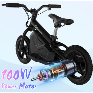 EVERCROSS Electric Balance Bike for Kids, 100W Lightweight Toddler Bike with 12" Inflat Tires24V 4AH Electric Motorcycle for Kids, Gift Bike for 3+ Boys Girls