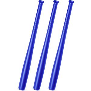 Liliful 3 Pieces Plastic Baseball Bat 29.5 Inch Solid Lightweight Plastic Bat with Molded Grip Handle for Practice Festival Gift Party Decoration