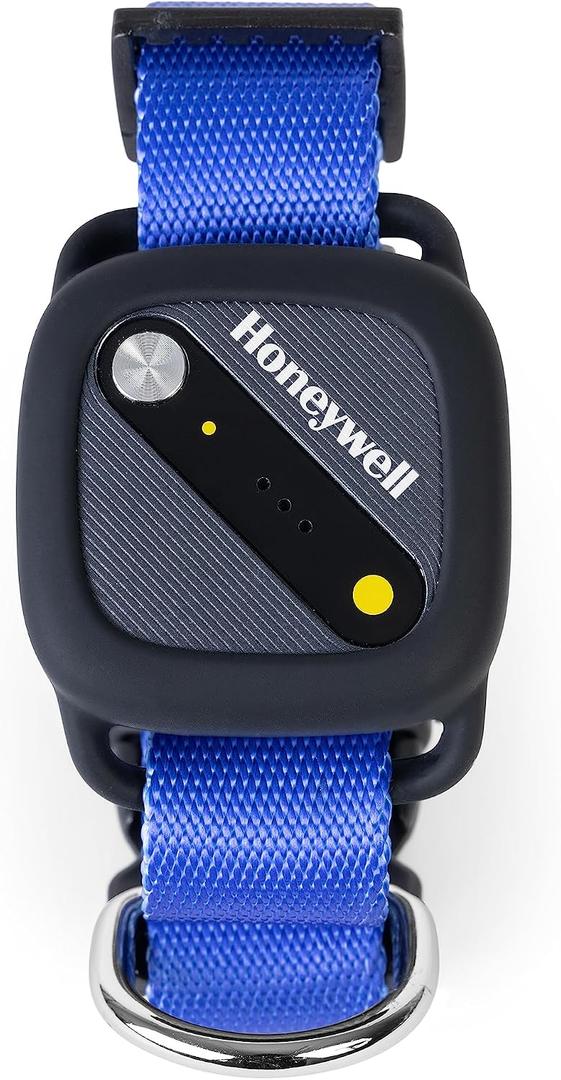 Honeywell Pet Activity Tracker with GPS for Dogs, Blue- Use Your Collar or Included One-Size-Fits-All Collar- Geo-Fencing, Find-My-Pet Alarm, and Review History- Perfect Dog Fitness Tracker