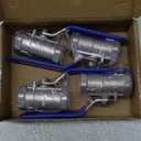 QWORK 1/2 Inch NPT Stainless Steel Ball Valve, 4 Pack Standard Port for Water, Oil, and Gas (0.5 Inch)