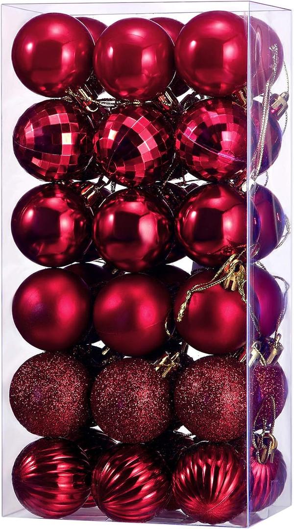 36pcs Christmas Ball electroplated Decorations, mini shatterproof, Suitable for Wedding Parties