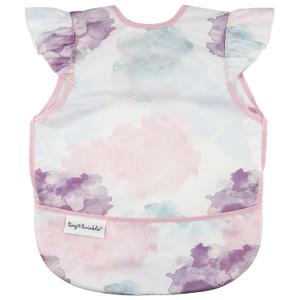 Tiny Twinkle Mess Proof Baby Bib - Waterproof & Lightweight Baby-Led Weaning Apron | 100% Recycled Polyester, Easy Clean & Machine Washable (Cotton Candy, Small 6-24 Months)