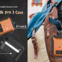 Olytop for Airpods Pro 3 Case with Magnetic Automatic Lock, Rugged Apple Airpods Pro 3rd Generation Cover 2025, Armor Shockproof iPod Pro3 Gen Protective Shell with Carabiner&Cleaner kit, Black/Orange