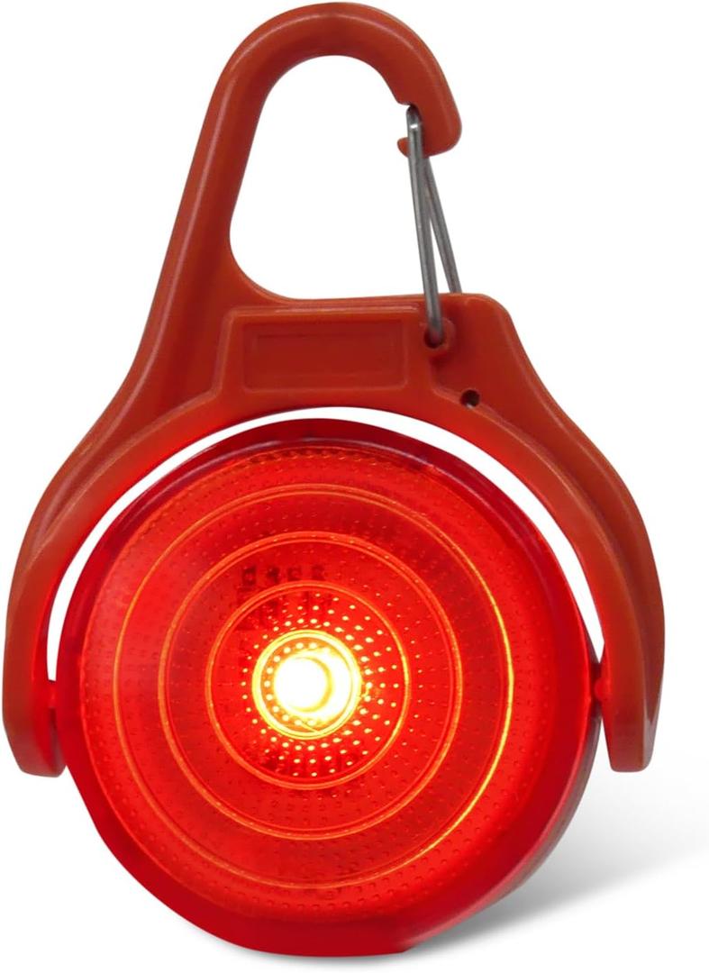 Rechargeable Adventure Light | Water Resistant Bright LED Clip-On Flashing Safety Light for Dog Walking, Running and All Outdoor Activities (Red) Rechargeable Adventure Light | Water Resistant Bright LED Clip-On Flashing Safety Light for Dog Walking, Running and All Outdoor Activities (Red)