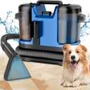 Portable Spot Cleaner Machine for Carpet and Upholstery - 18Kpa Carpet Cleaner with Dual BrushHeads, Easy Move, Cleaning Machine for Furniture, Couch, Stairs, Car and Pet Stain, Blue