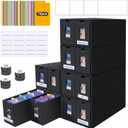 11000+ Card Storage Box, 2000+ Toploader Card Storage Box for Commander Display,with 72 Dividers, Labels & Tapes,Fit for TCG, PTCG, MTG