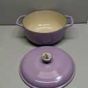 Lodge Essential Enamel Cast Iron Dutch Oven - Perfect for Bread Baking, Braising, Marinating & Slow Cooking - Features Moisture-Sealing Lid & Dual Handles - Kitchen Essentials - 6 Quarts - Lilac