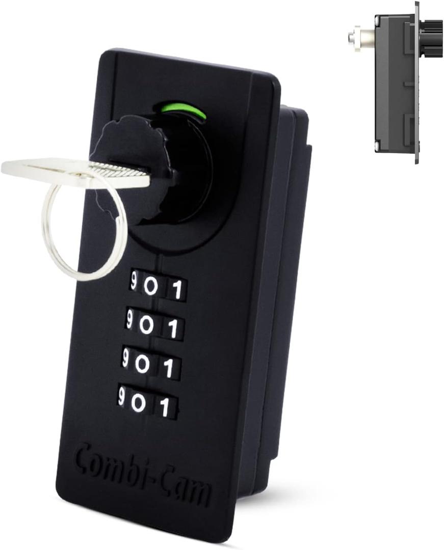 Combi-Cam 7700 & Key MAX Combination Locker LOCKS-7700, Black