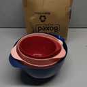 BoxedHome Classic Mixing Bowl Set, BPA Free Plastic, Microwave and Dishwasher Safe, 4.5 quarts (Pink/Blue)
