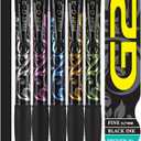5 x Pilot G2 Premium Refillable and Retractable Rolling Ball Gel Pens, Fine Point, Fashion Collection, 0.7 mm, Black Ink Pens, 5-Pack