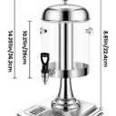 2.2 Gallon Beverage Dispenser with Stand, Drink Dispenser for Parties, Stainless Steel Juice Dispensers with Spigot,Ice Core and Tray,Cold beverage dispenser for Parties, Buffet Cafeterias, Homes