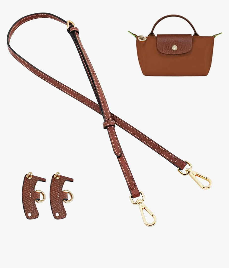 Jiesinlov Leather Bag Shoulder Strap Replacement Crossbody Adjustable Conversion Kit Fit for Mini Pouch