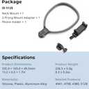 SMALLRIG Magnetic Neck Mount for Action Cameras & Phones, Comfortable POV Shooting Support with Universal 2-Prong Adapter and Phone Holder, 5128