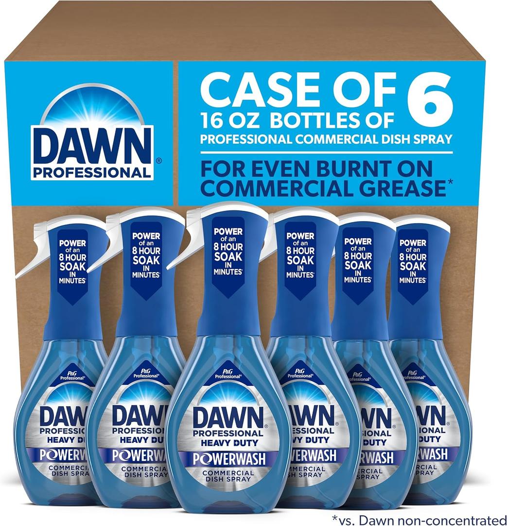Dawn Professional Heavy Duty Powerwash Commercial Dish Foaming Spray, 16 Oz - 6 Bottles With Trigger, Ready to Use