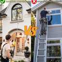 5.6-24 FT Reach Telescopic Extension Pole, Multi-Purpose Aluminum Alloy Telescoping Rod with Flip-Lock Design, Sturdy for Painting Dusting, High House Maintenance, and Window Cleaning