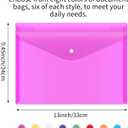 EOOUT 48 Pack Plastic Envelopes Poly Envelopes with Snap Closure, Clear Document File Folders, A4 Letter Size for School Home Work Office Organization, 8 Colors (Rainbow)
