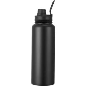 40 oz Insulated Water Bottle, Stainless Steel Camping & Hiking Hydration Flask with Wide Mouth Lid, Sports Coffee Cup Double Walled, Leakproof, for Indoor/Outdoor Use,Black