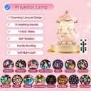 Onefire Night Light for Kids Gifts, 15 Sound Machine Baby Night Light, 15 Films Star Projector for Kids Room Decor, Brightness Unicorn Light Projector for Toddler Girl Toys Toddler Girl Gifts Age 1-5 (Pink)