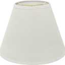 Aspen Creative 32197A Transitional Empire Shape Spider Construction Lamp Shade in Frost, 6" Top x 12" Bottom x 9" Slant Height (Ivory)