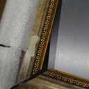 18"x24"Picture Frame, Poster Frames with Polished Plexiglass and Back Cover,Hanging Photo Frame Wall,Bronze Ornate Gold Frame & Aquamarine