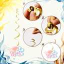 LaVenty Jellyfish Flowers and Bubbles Party Decoration Jellyfish Flowers and Bubbles Hanging Swirl Decoration Party Supplies for Birthday Baby Shower