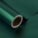 LaRibbons Dark Green Matte Metallic Wrapping Paper Jumbo Roll for Christmas, 30 Inch x 33 Feet