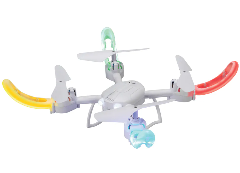 Sky Rider X-35 Firefly Quadcopter Drone with Wi-Fi Camera & LED Lights - White