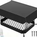 G GOOD GAIN Chimney Cap - 9 x 13 inch Chimney Cover for Outside Galvanized Steel | Fireplace Rain Caps with Hood Plate | Chimney Flue Cover Fits Existing Tiles with Adjustable Metal Screws & Gloves