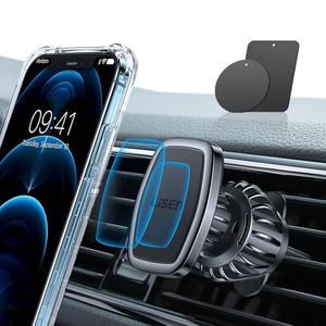 LISEN Magnetic Phone Holder for Car, Car Phone Holder Magnetic with Upgraded Clip & Ultra 6 Strong Magnets, Magnetic Car Phone Mount Magnet for Car Automobile Cradles