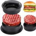Burger Press Hamburger Patty Maker Slider Press Stuffed Burger Patty Press Regular Burger Patties Cookery Mold 3 in 1 Non Stick Kitchen Barbecue Tool