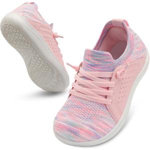 relxfeet Toddler Shoes Boys Girls Wide Barefoot Shoes Kids Zero Drop Minimalist Slip On Tennis Sneakers for Walking Running, Pink Blue Size 7 Toddler