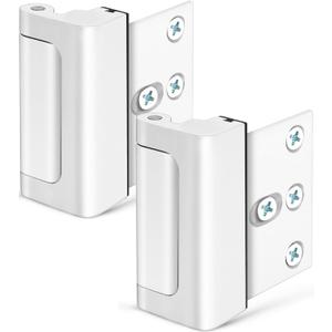 Home Security Door Lock Door Reinforcement Lock Door Locks for Kids Safety Flip Door Lock Latch Childproof Night Lock Door Security Front Door Child Safety Lock High Security Locks for Doors Inside (White)