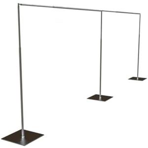 Backdrop Stand Kit Adjustable Heavy Duty Portable 10FT X 20FT Pipe and Drape Quick Set Up for Wedding&Party&Event&Photography&Show&Display (No Drape) ，But Not for Flower Walls/TVs/Heavy Items