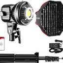 GVM 80W Video Light, Studio Lights for Photography, Softbox Lighting Kit with Bowens Mount, CRI97+ 5600K Colour Temperature , 22in Softbox, Tripod Stand, YouTube, Video, Wedding
