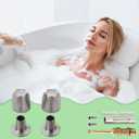 Bathtub Shower Handle Remodel/Rebuild Trim Kit, Shower Knobs 2 Piece Compatible with Price Pfister Verve Faucets, Includes 12H-2H, 12H-2C Stems and Flange Base and 2 Stems (Brushed Nickel)