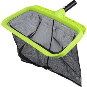 Sepetrel Swimming Pool Leaf Skimmer Net,Reinforced Frame Deep Rake Net (Plastic Edge)
