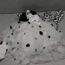 101 Dalmatian Costumes Kids, Girls Shirt Tutu Outfit Ears Headband Socks Accessories for 101st Day Of School (Large(10-12yr))