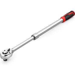 MAXPOWER 1/2-Inch Drive Extendable Ratchet Wrench, 1/2 Inch Drive Ratchet Socket Wrench, Quick Release 72-Tooth Reversible Ratcheting Feature(16.1" - 22" Length)