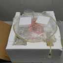 KIVDITZO Modern Floor Lamp for Living Room with Glass Tray and Night Light, Alabaster Bedroom Lamp, Tall Lamp with Linen Shade, Marble Base Standing Lamp for Living Room,Bedroom,Office(Bulb Included)