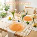 Rubtlamp 350 Pcs Plastic Dinnerware Set (50 Guests), Orange And Gold Plastic Plates, Hammered Party Plates Set Include Dinner Plates, Dessert Plates, Cups&Cutlery Set And Napkins for Wedding And Party