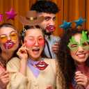 36Pcs Country Party Decorations Photo Booth Props, Western Photo Booth Props for Western Party Decorations, Wild West Cowboy for Cowboy Party